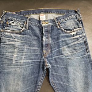 True Religion distressed straight fit jeans
